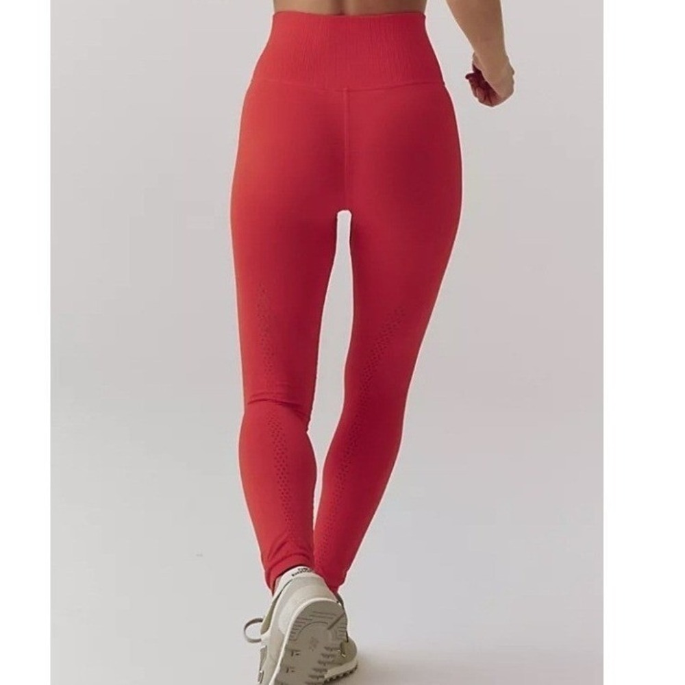 NEW Free People Movement‎ High-Rise 7/8 Good Karma Leggings Neon Coral XS/S